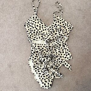 Aerie Leopard Print One-Piece Swimsuit